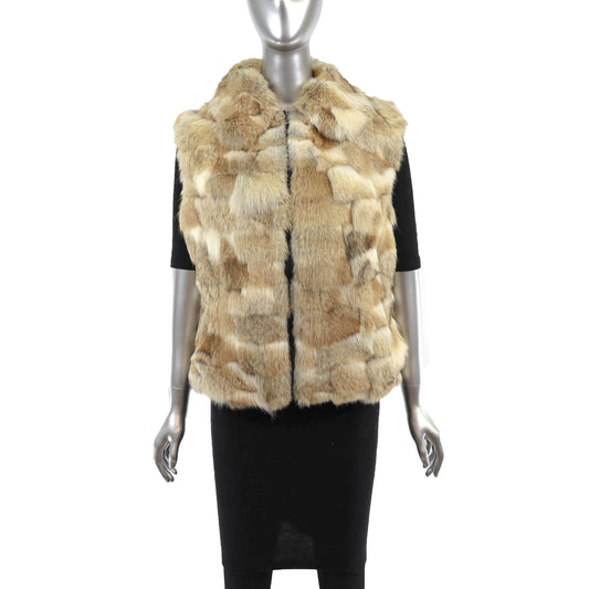 Section Fox Vest with Detachable Collar- Size M