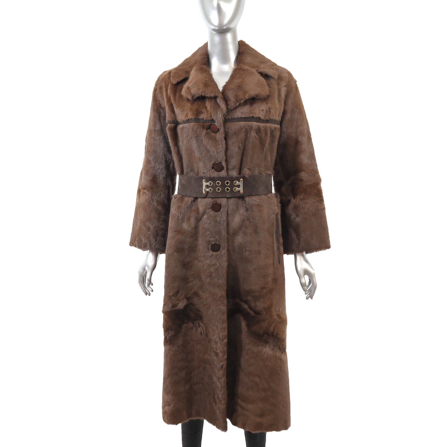 Brown Goat Coat- Size S