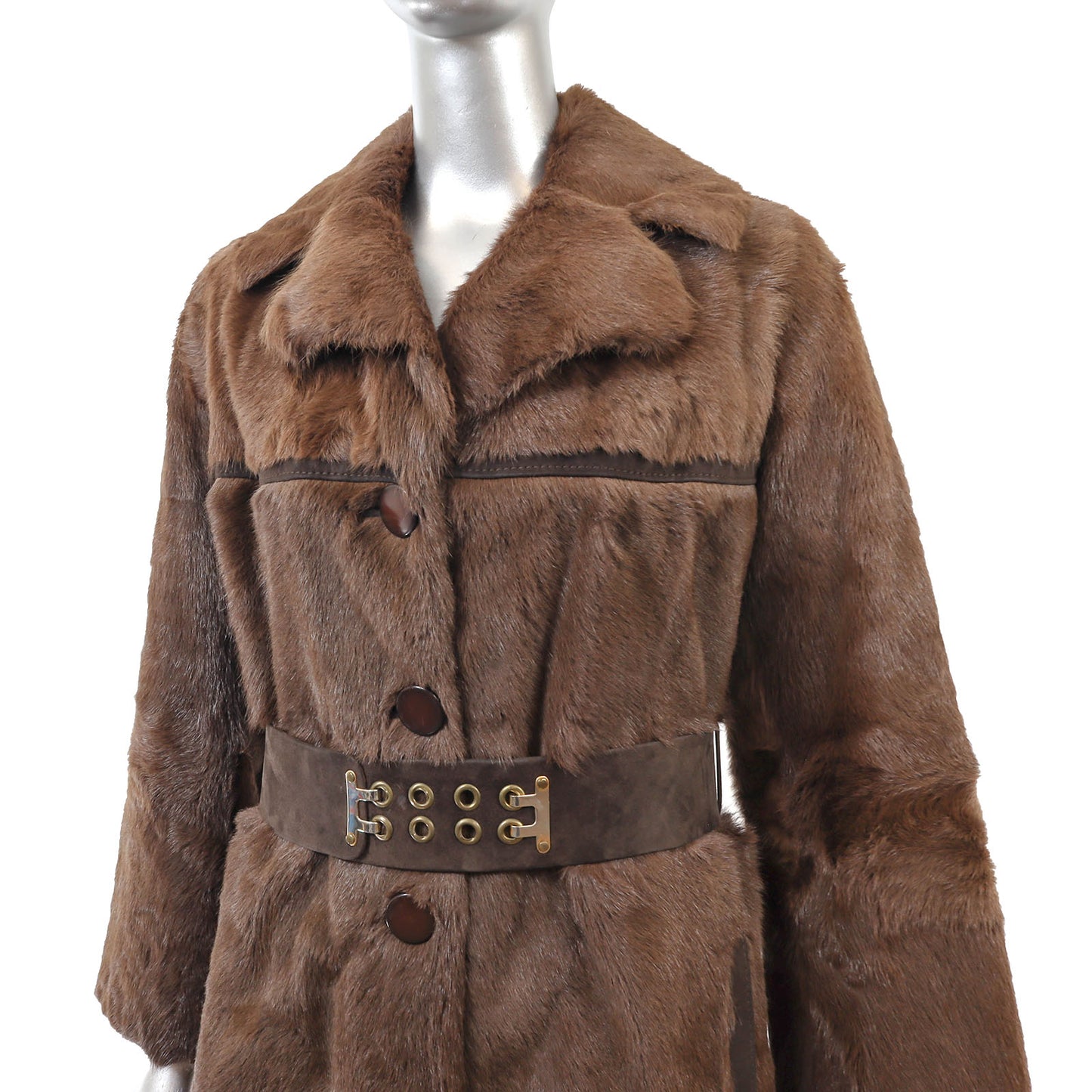 Brown Goat Coat- Size S