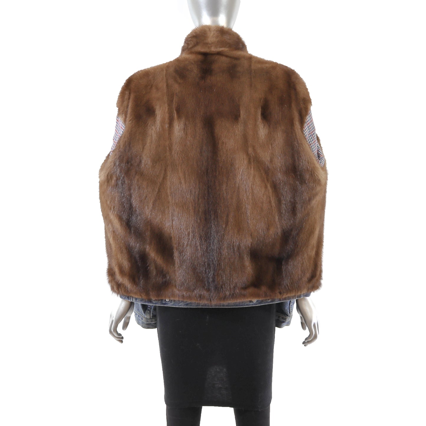 Jean Jacket with Mink Lining- Size S