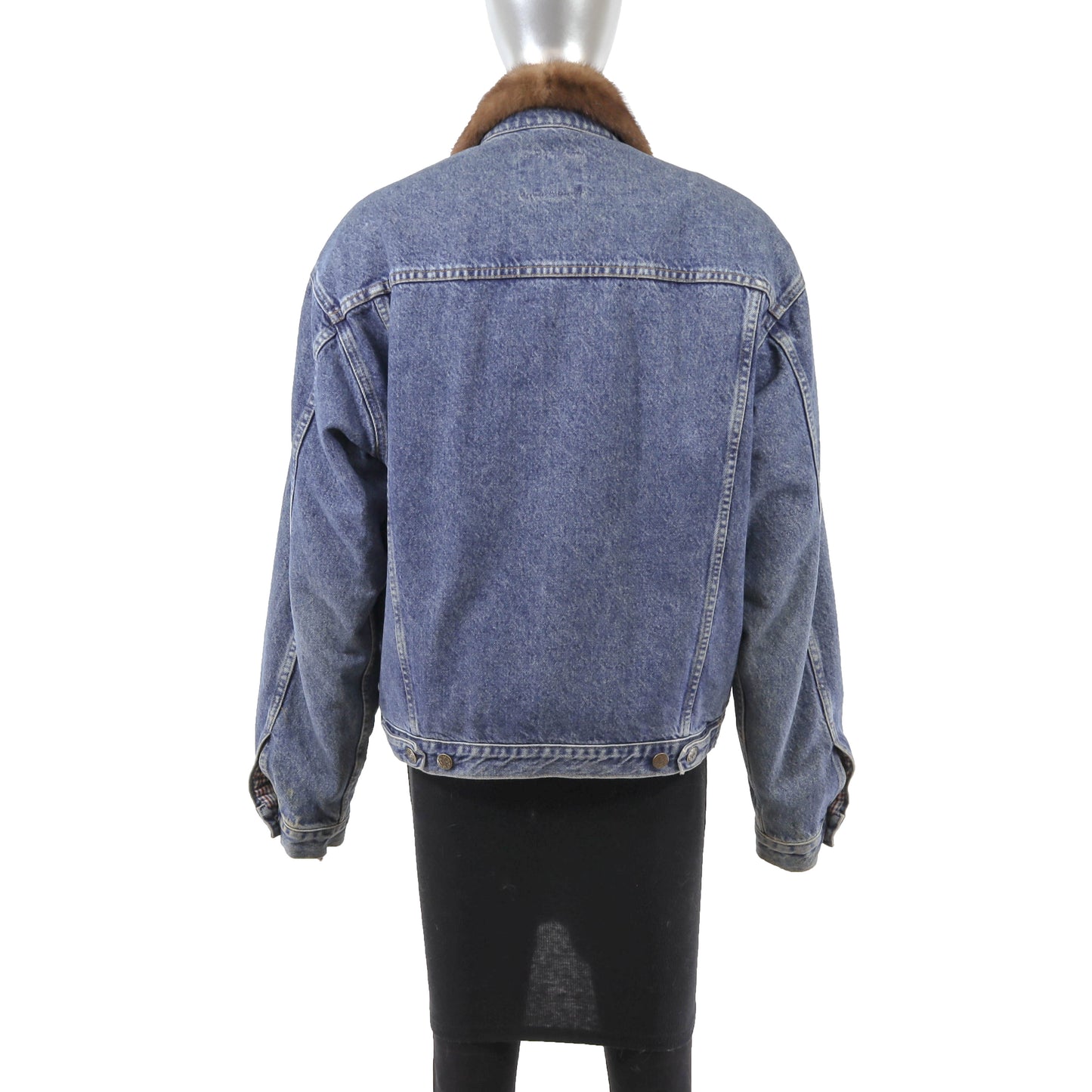 Jean Jacket with Mink Lining- Size S