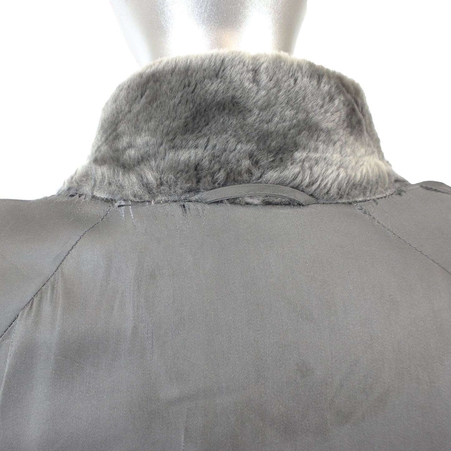 Lamb Coat with Matching Collar and Earmuffs- Size L