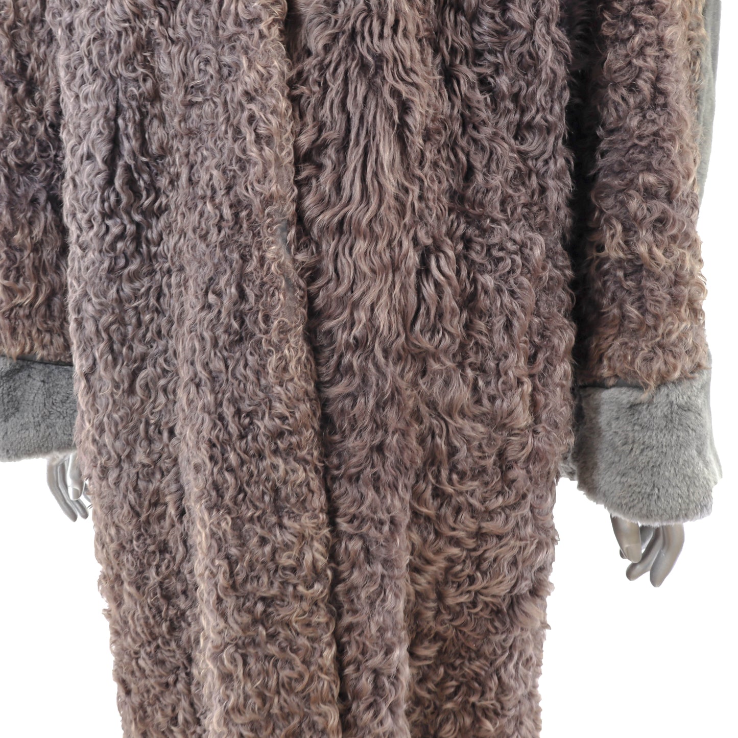 Lamb Coat with Matching Collar and Earmuffs- Size L