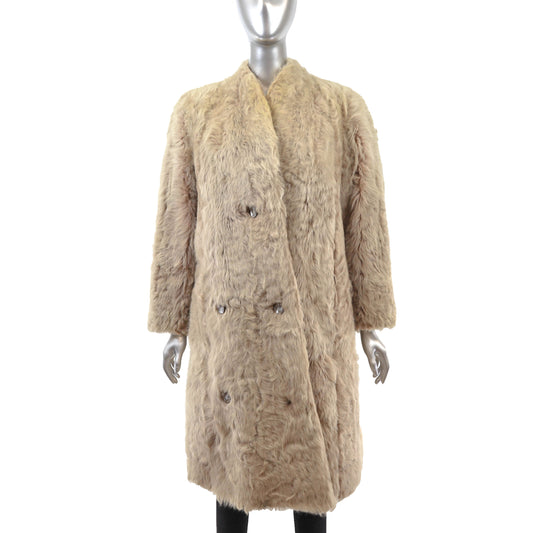 Beige Lamb Coat- Size S
