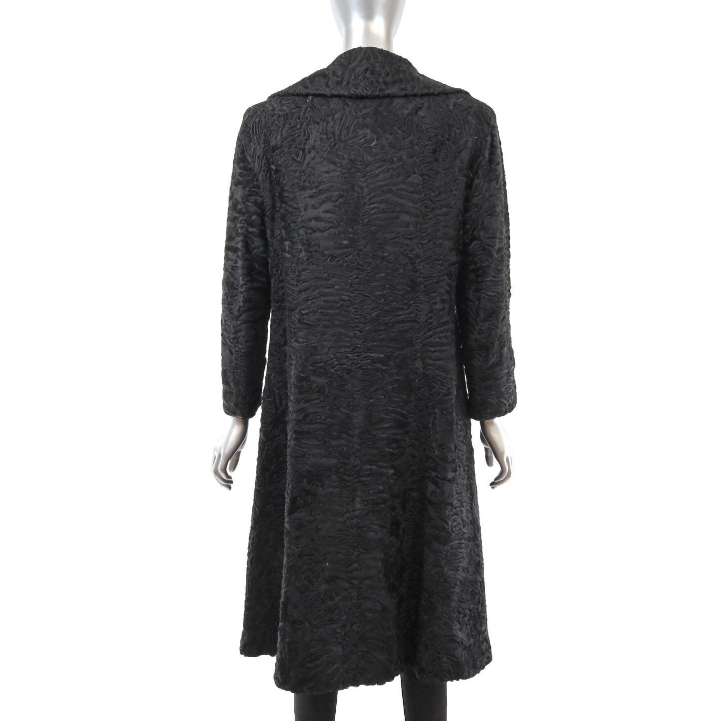 Black Swakara Lamb Coat- Size S