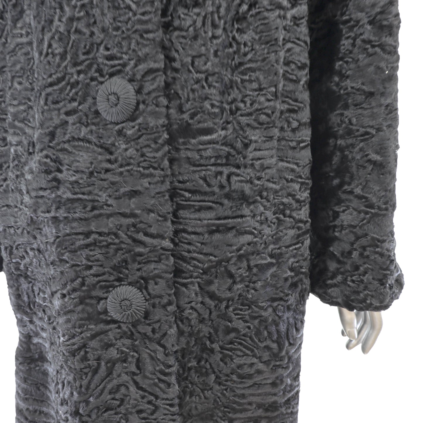 Lamb Coat with Mink Collar- Size M