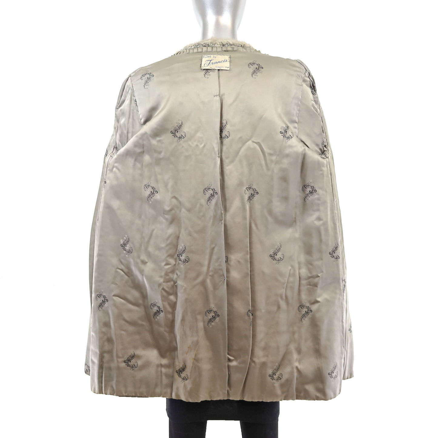 Lamb Coat with Mink Collar- Size M