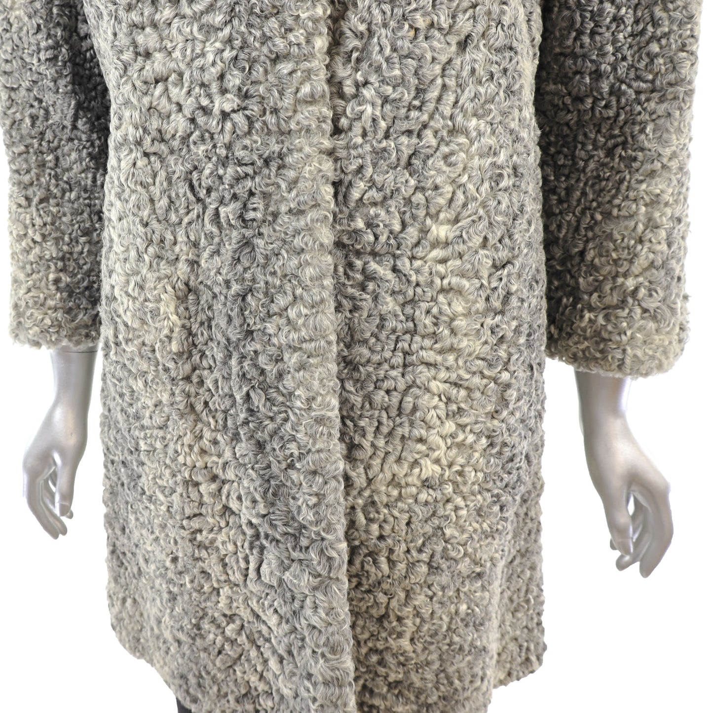 Lamb Coat with Mink Collar- Size M