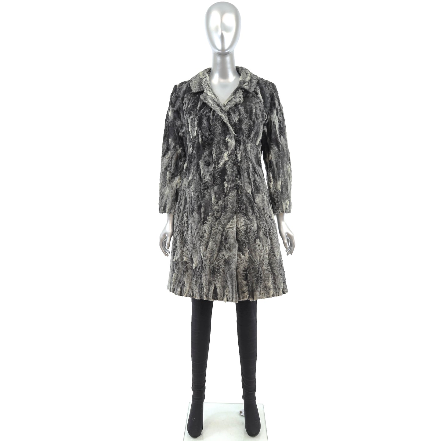 Grey Lamb Coat- Size S