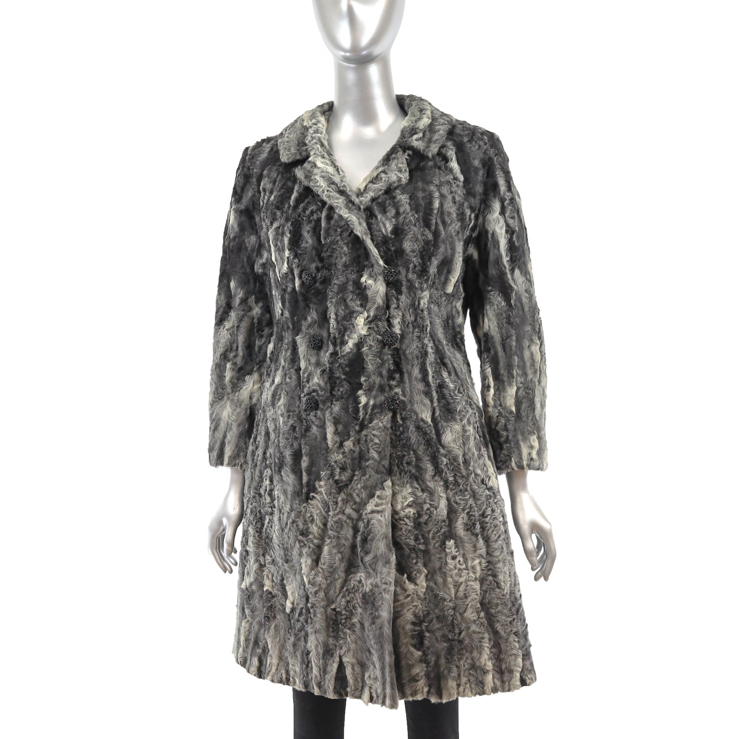 Grey Lamb Coat- Size S