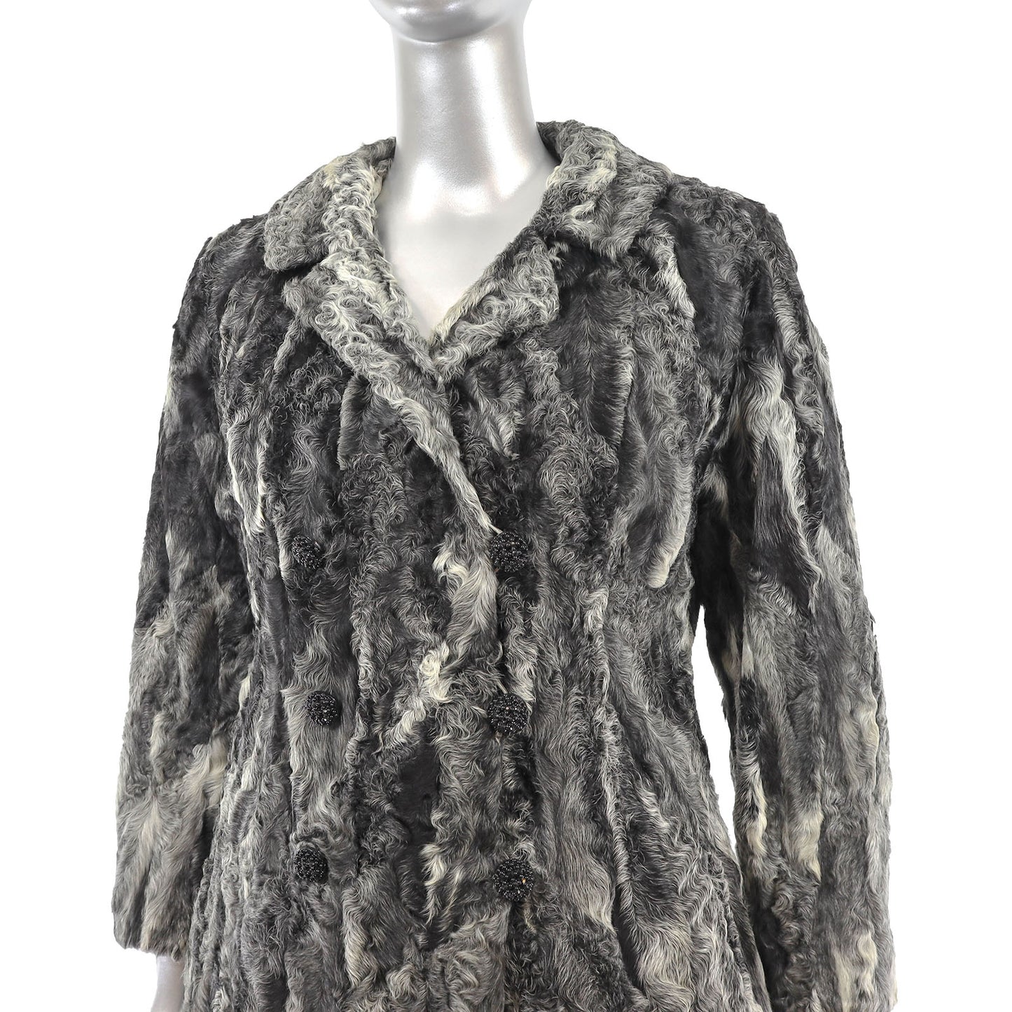 Grey Lamb Coat- Size S
