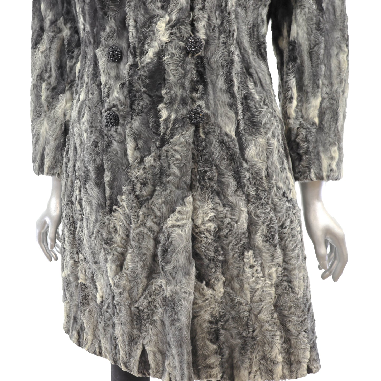 Grey Lamb Coat- Size S