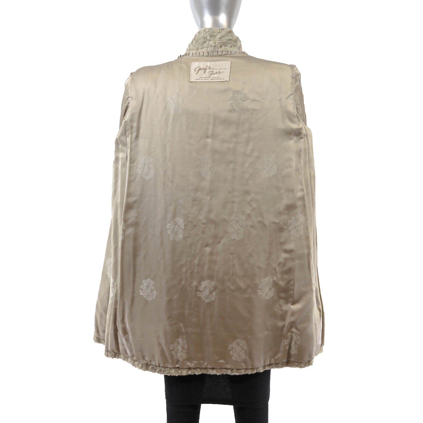 Beige Lamb 3/4 Coat- Size S