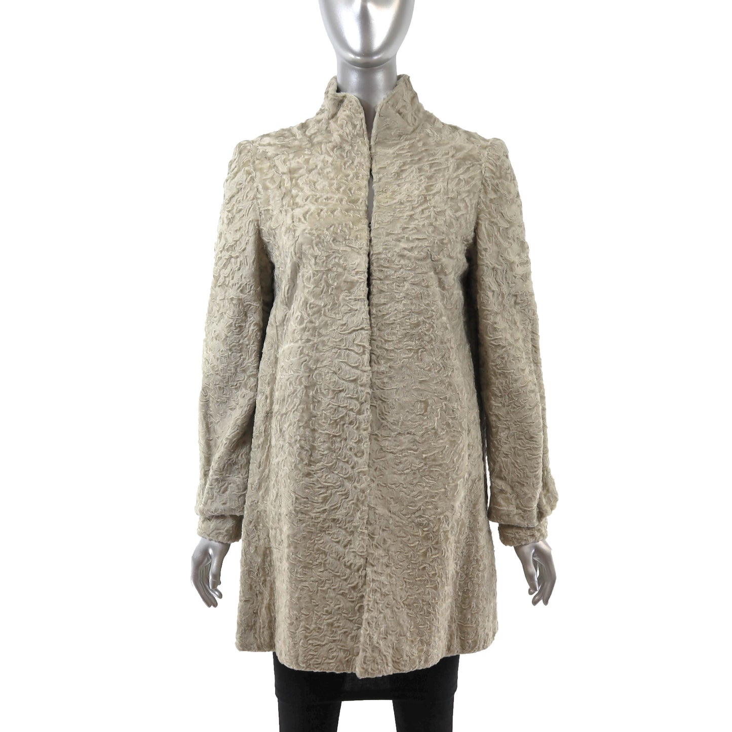 Beige Lamb 3/4 Coat- Size S