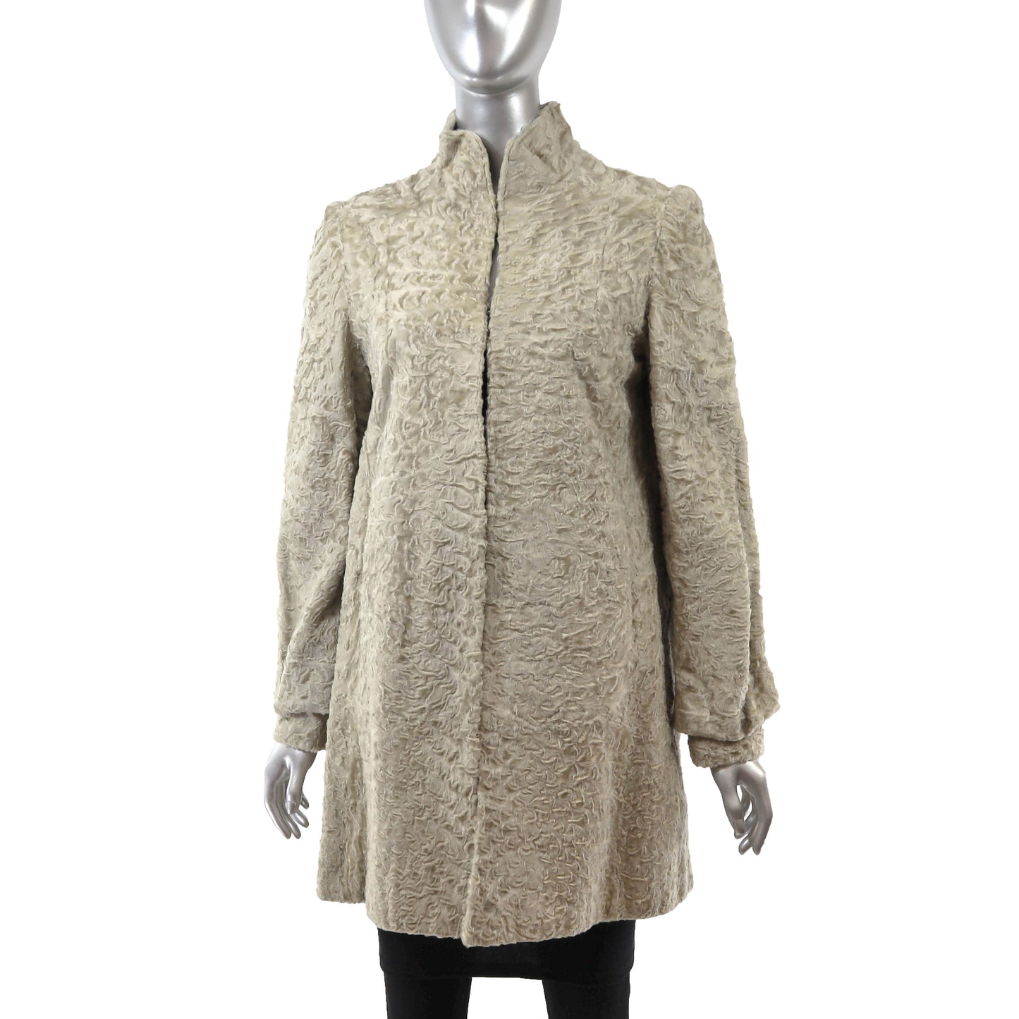 Beige Lamb 3/4 Coat- Size S