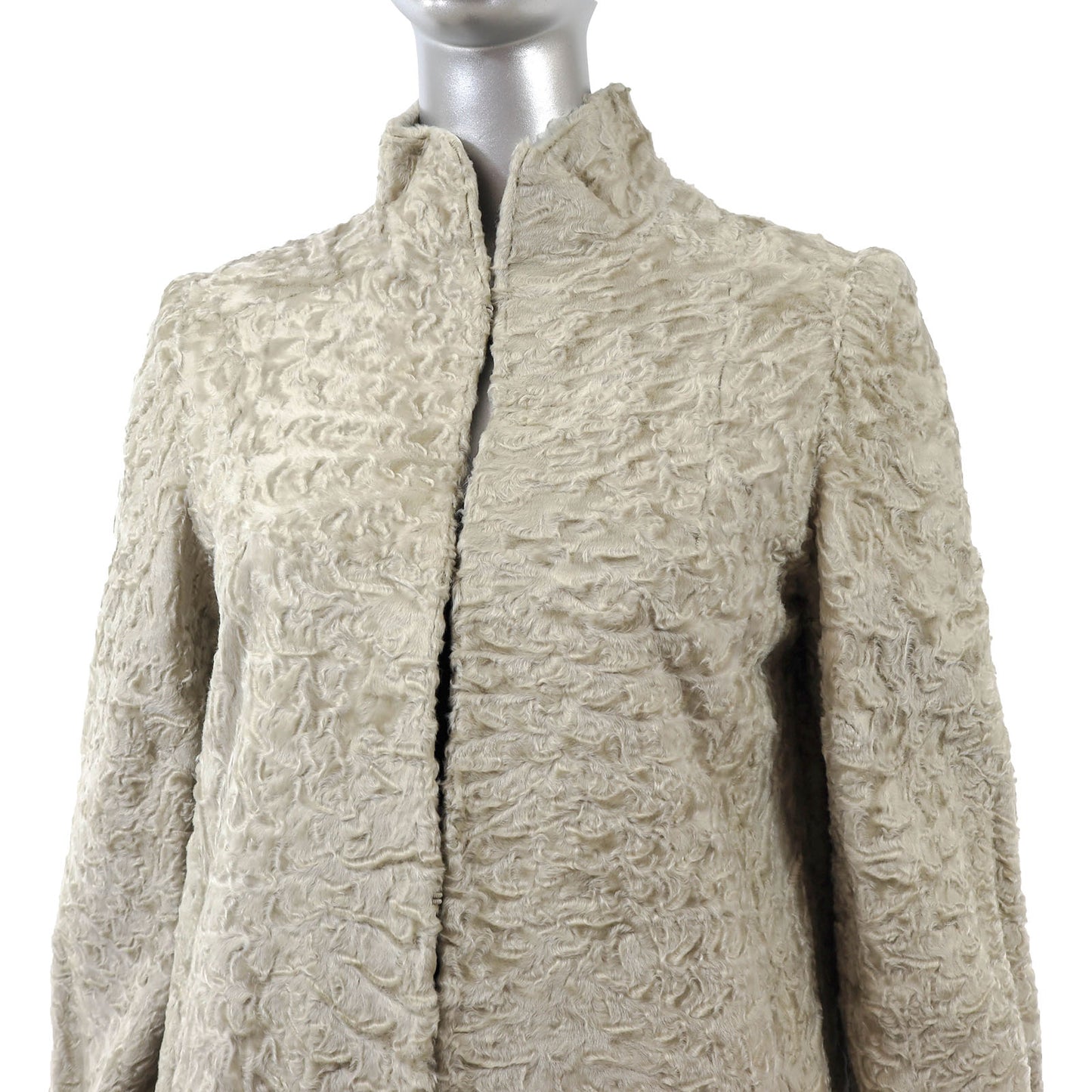 Beige Lamb 3/4 Coat- Size S