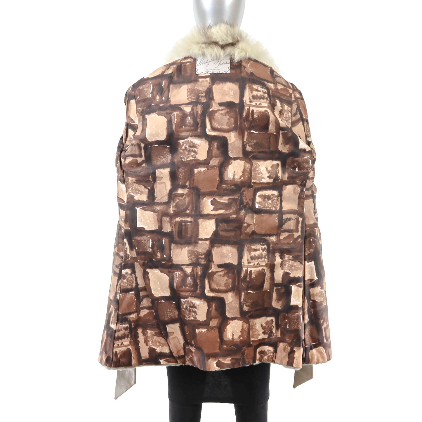 Grey Lamb 3/4 Coat with Fox Collar- Size M