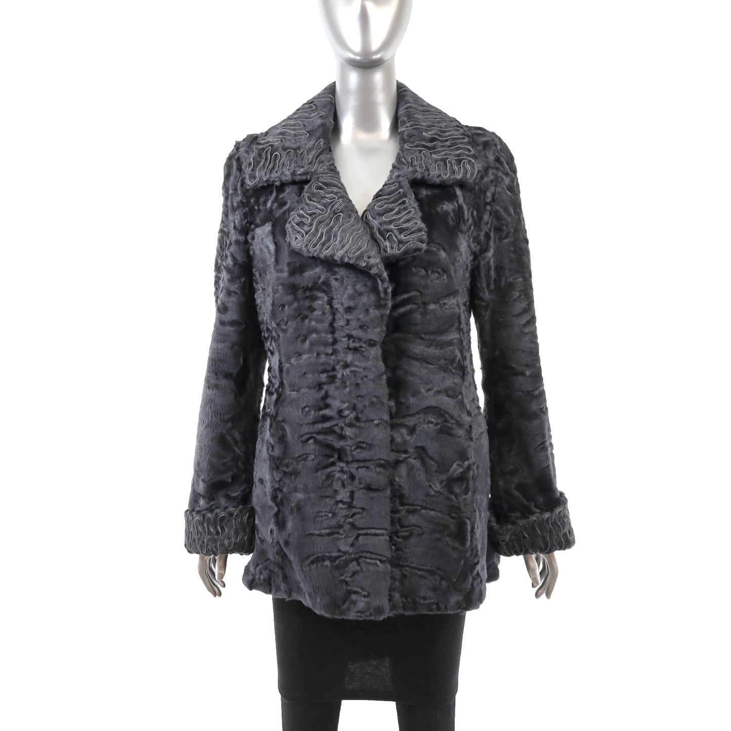 Grey Swakara Lamb Jacket- Size M