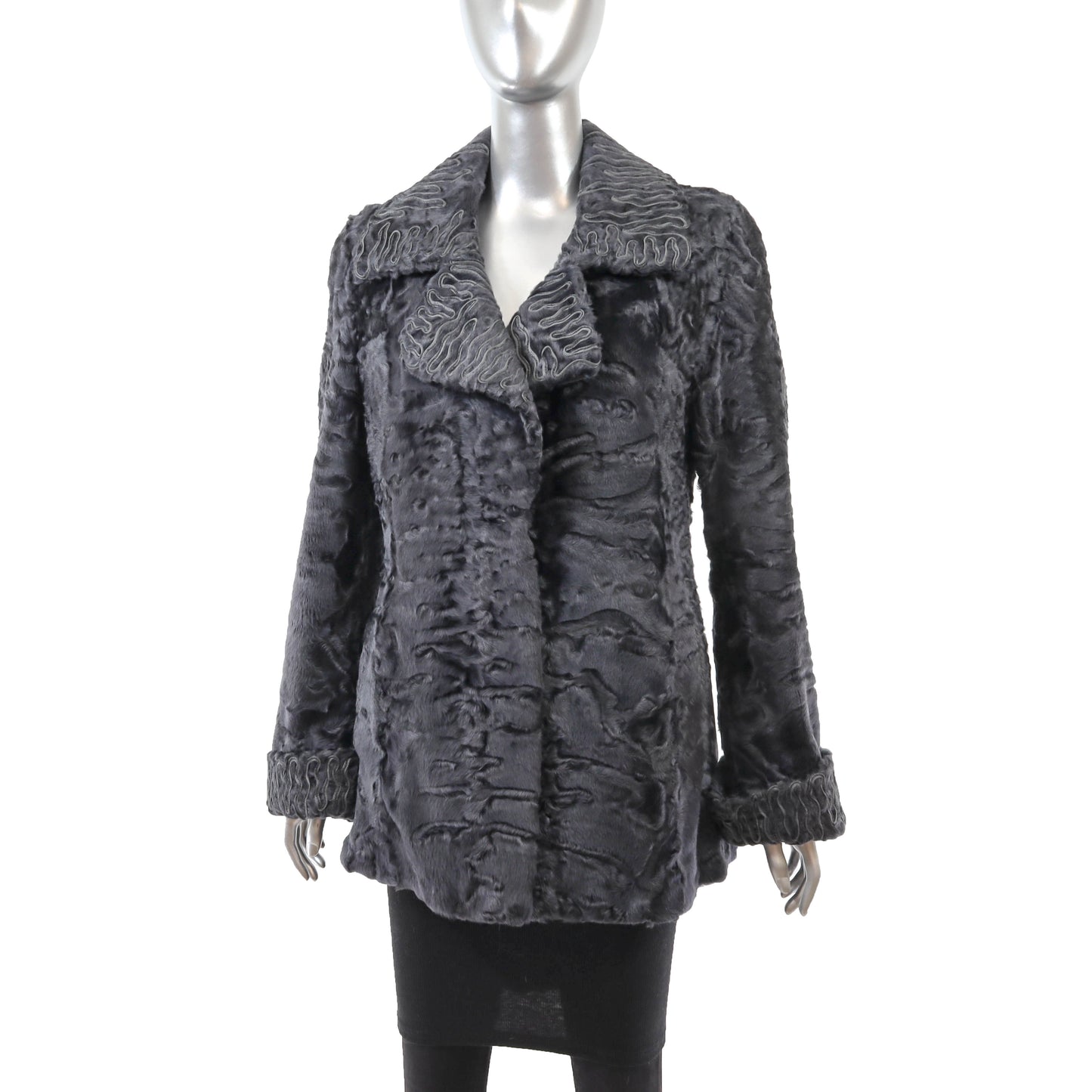 Grey Swakara Lamb Jacket- Size M