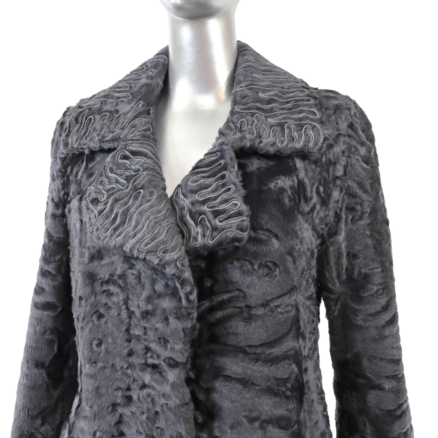 Grey Swakara Lamb Jacket- Size M