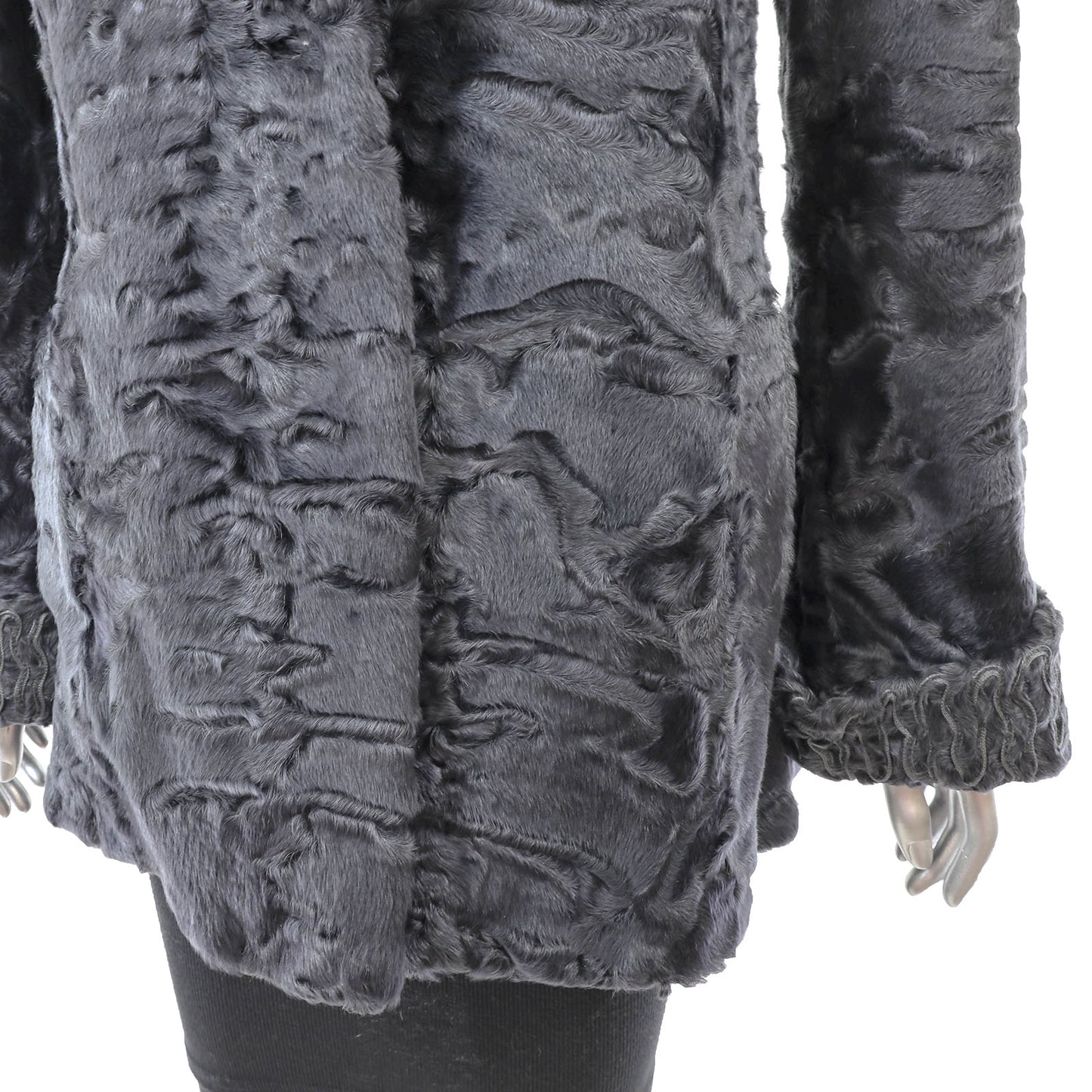 Grey Swakara Lamb Jacket- Size M