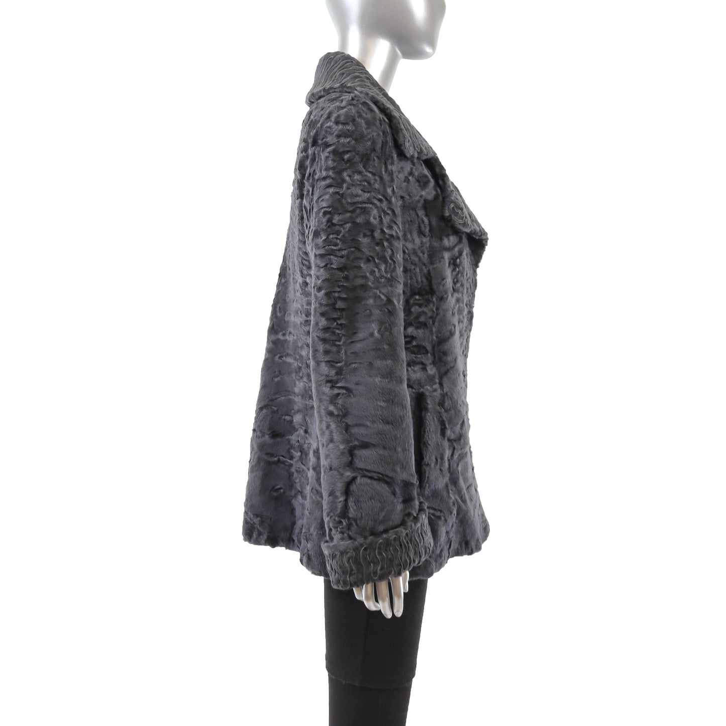 Grey Swakara Lamb Jacket- Size M