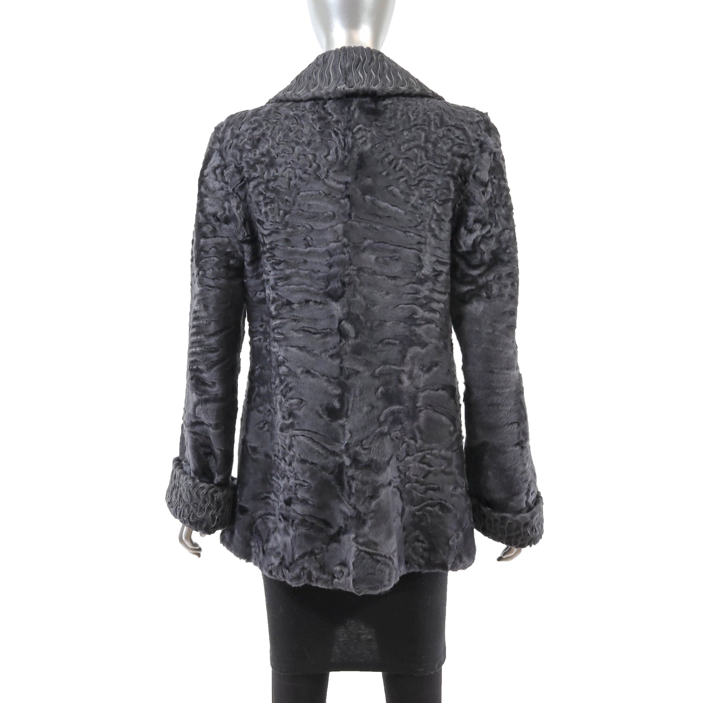 Grey Swakara Lamb Jacket- Size M