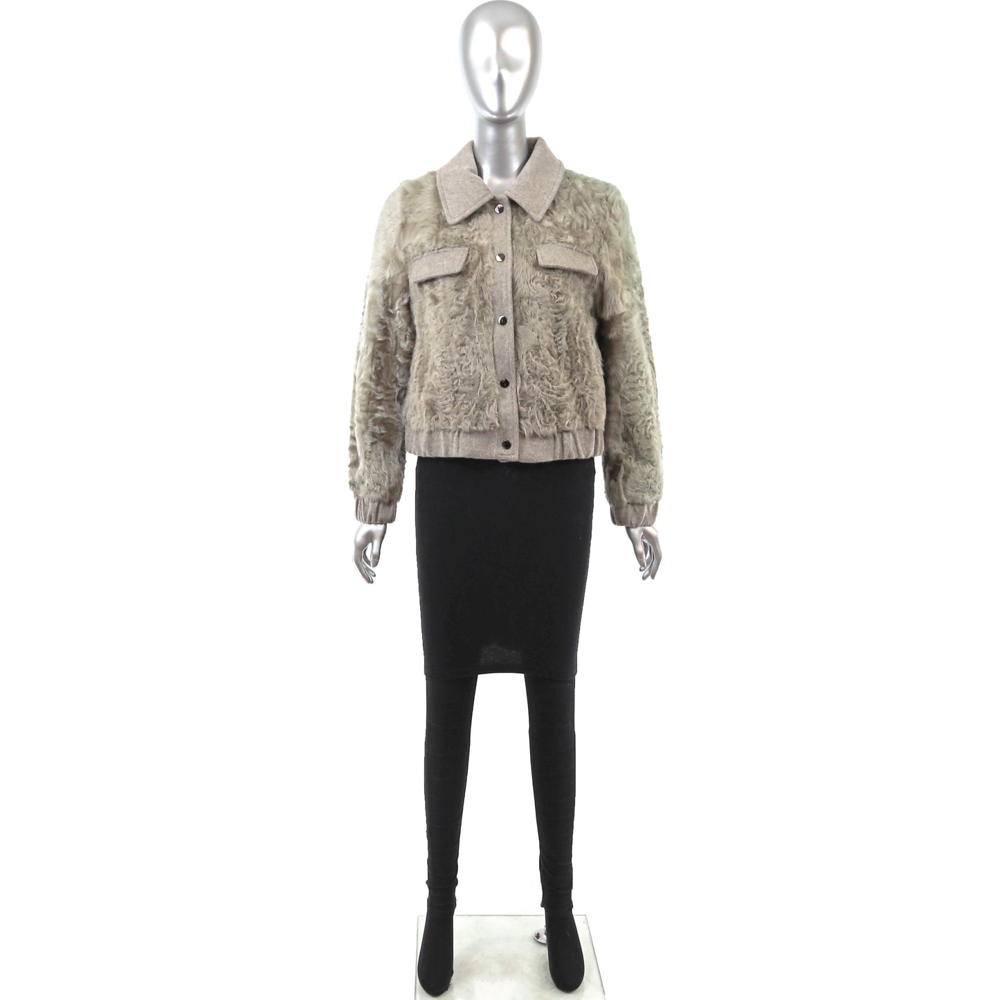 Grey Lamb Jacket- Size S