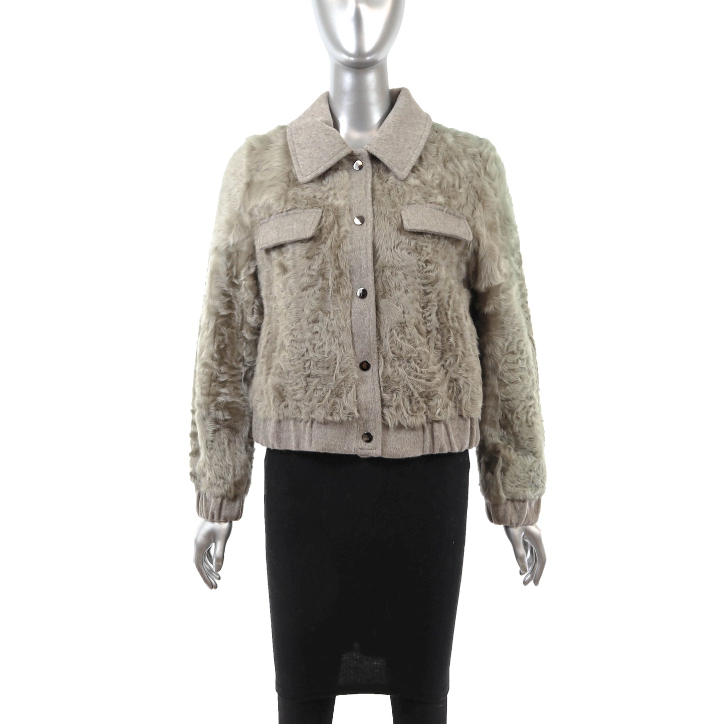 Grey Lamb Jacket- Size S