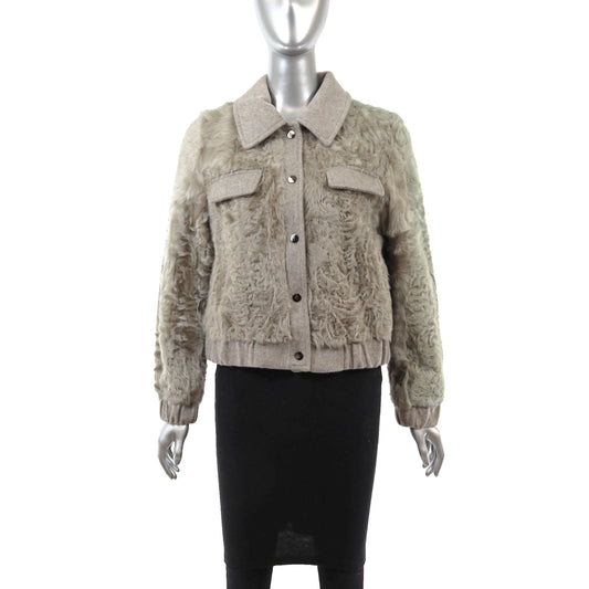 Grey Lamb Jacket- Size S
