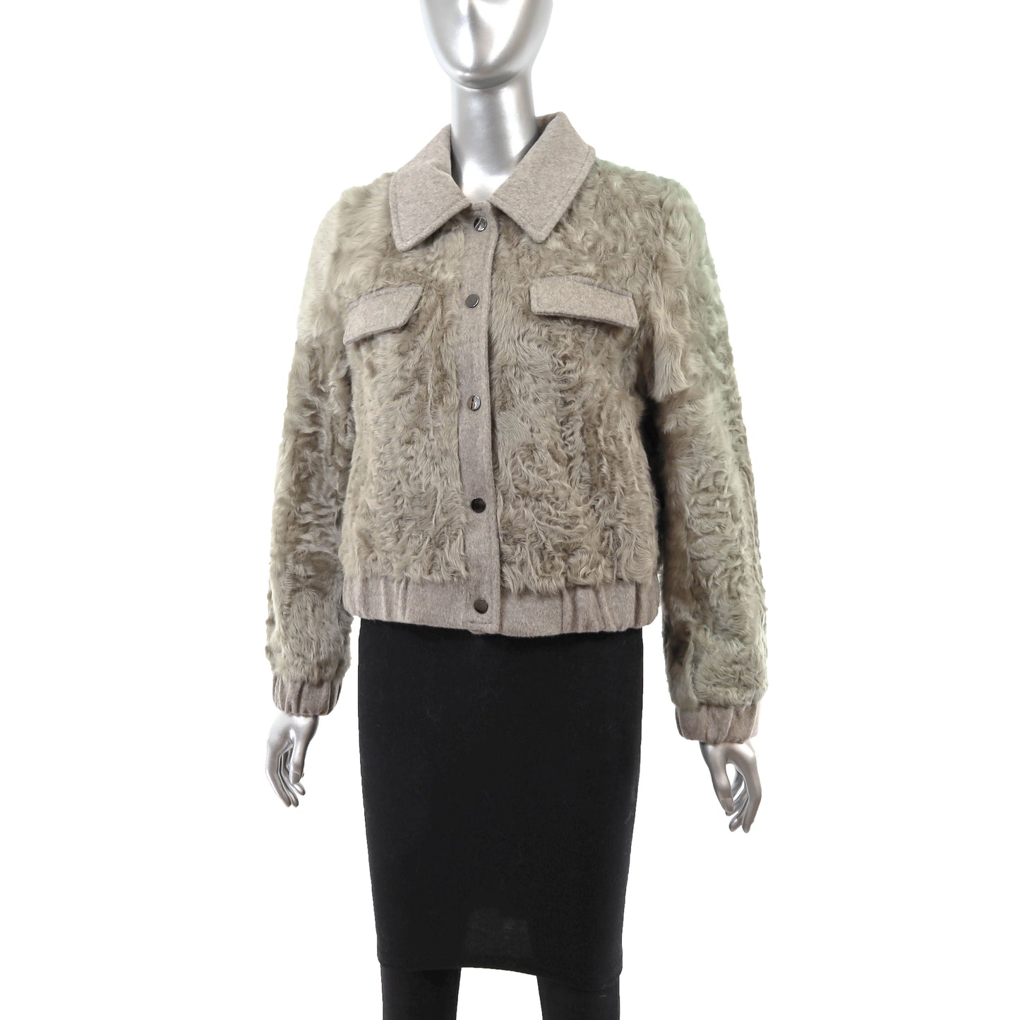 Grey Lamb Jacket- Size S