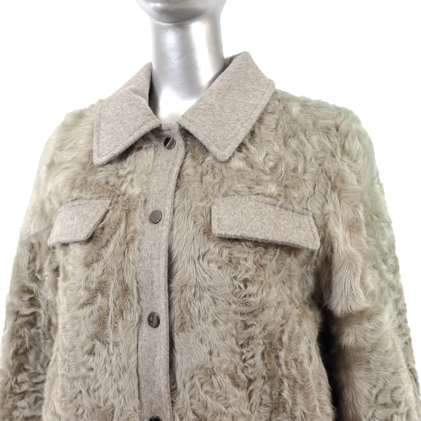 Grey Lamb Jacket- Size S