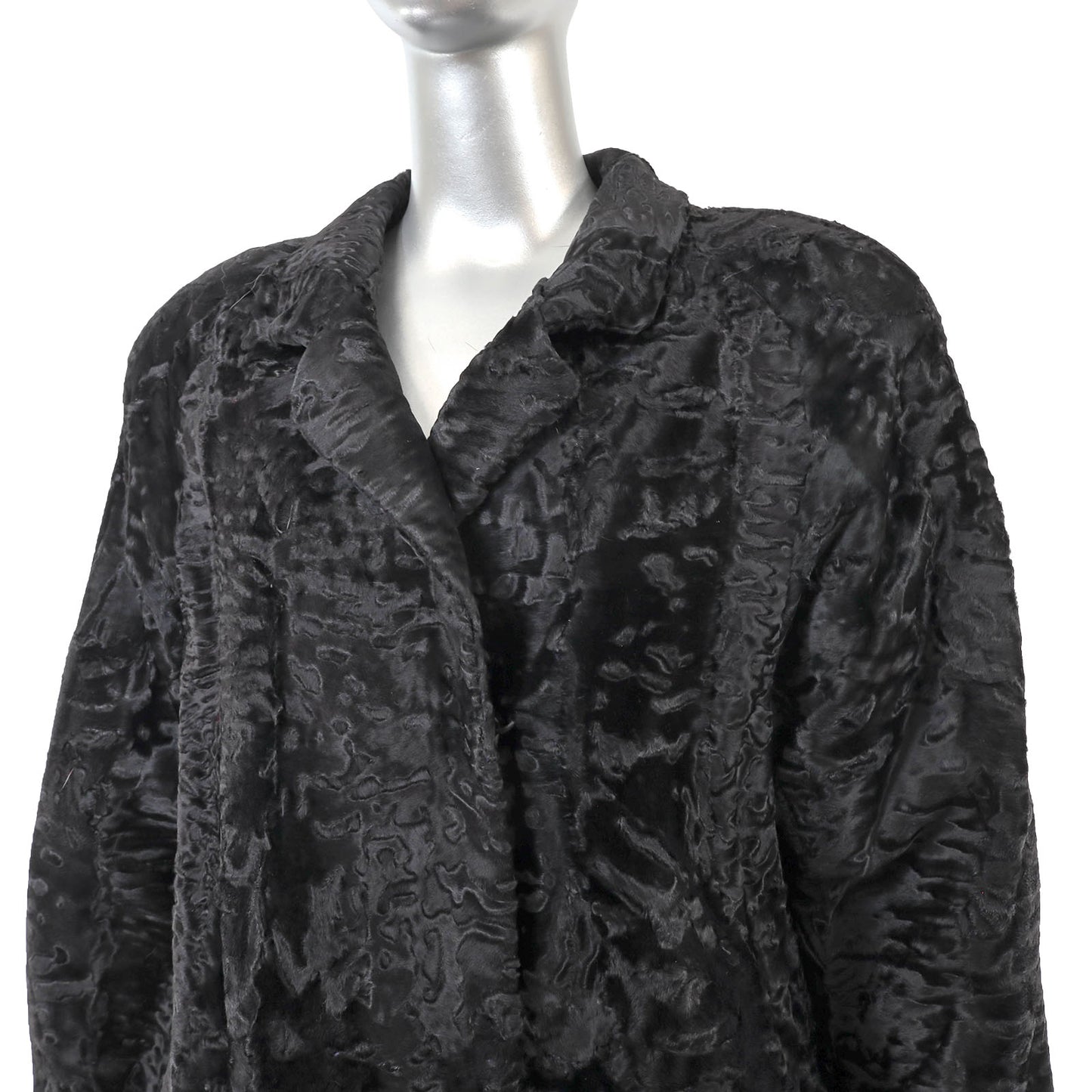 Black Swakara Lamb Jacket- Size XL