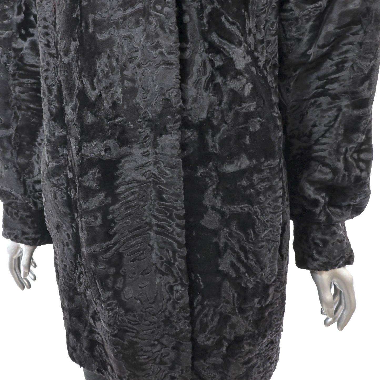 Black Swakara Lamb Jacket- Size XL