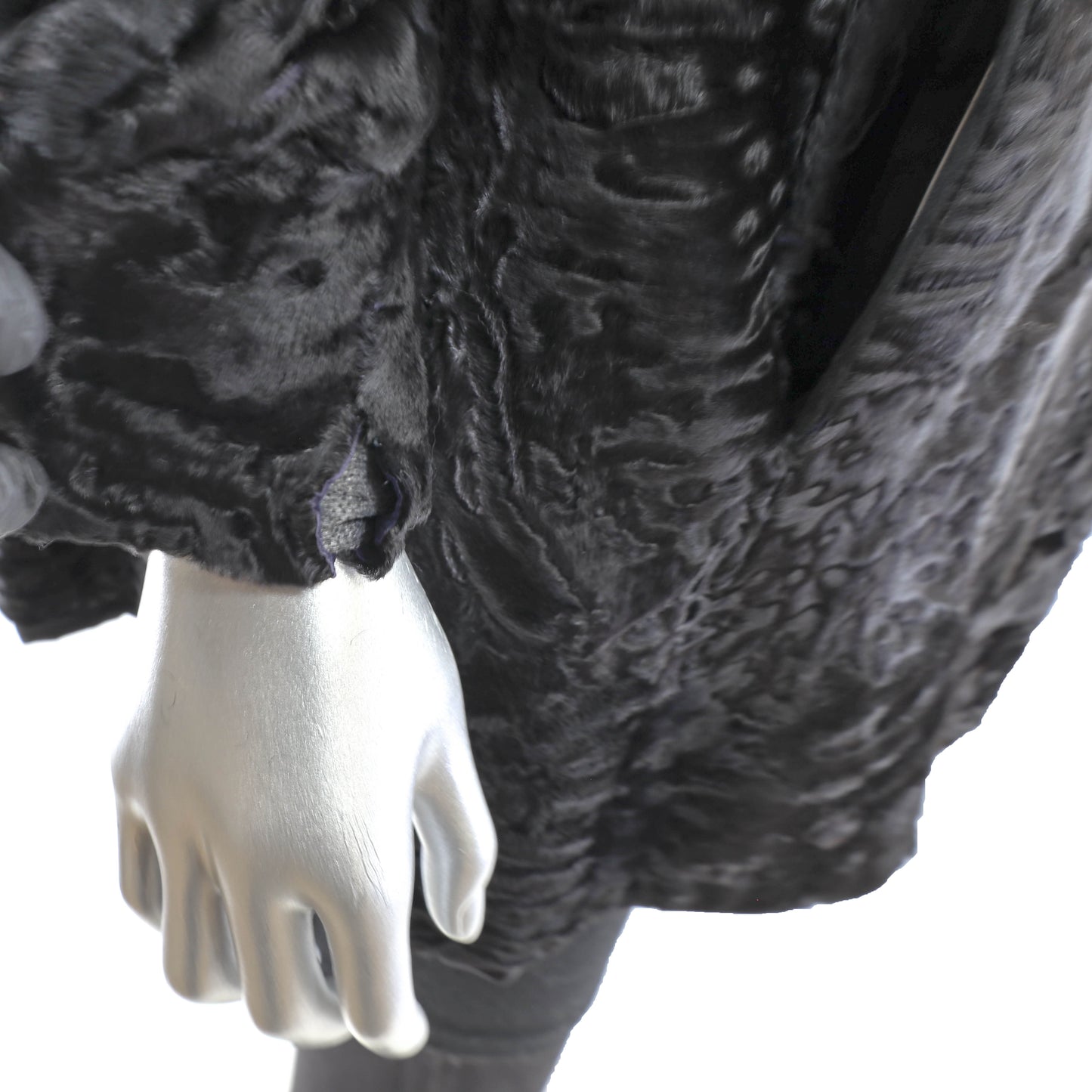 Black Swakara Lamb Jacket- Size XL