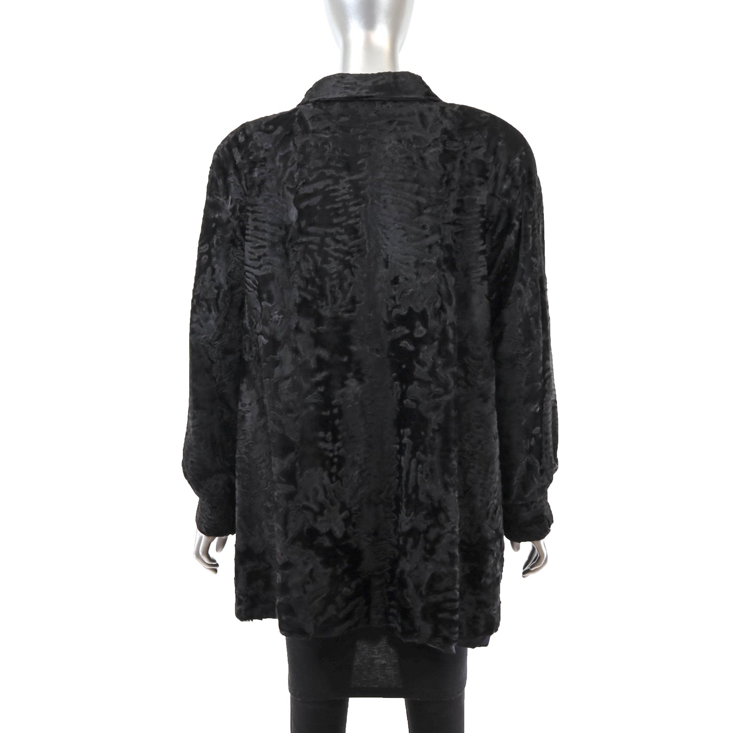 Black Swakara Lamb Jacket- Size XL