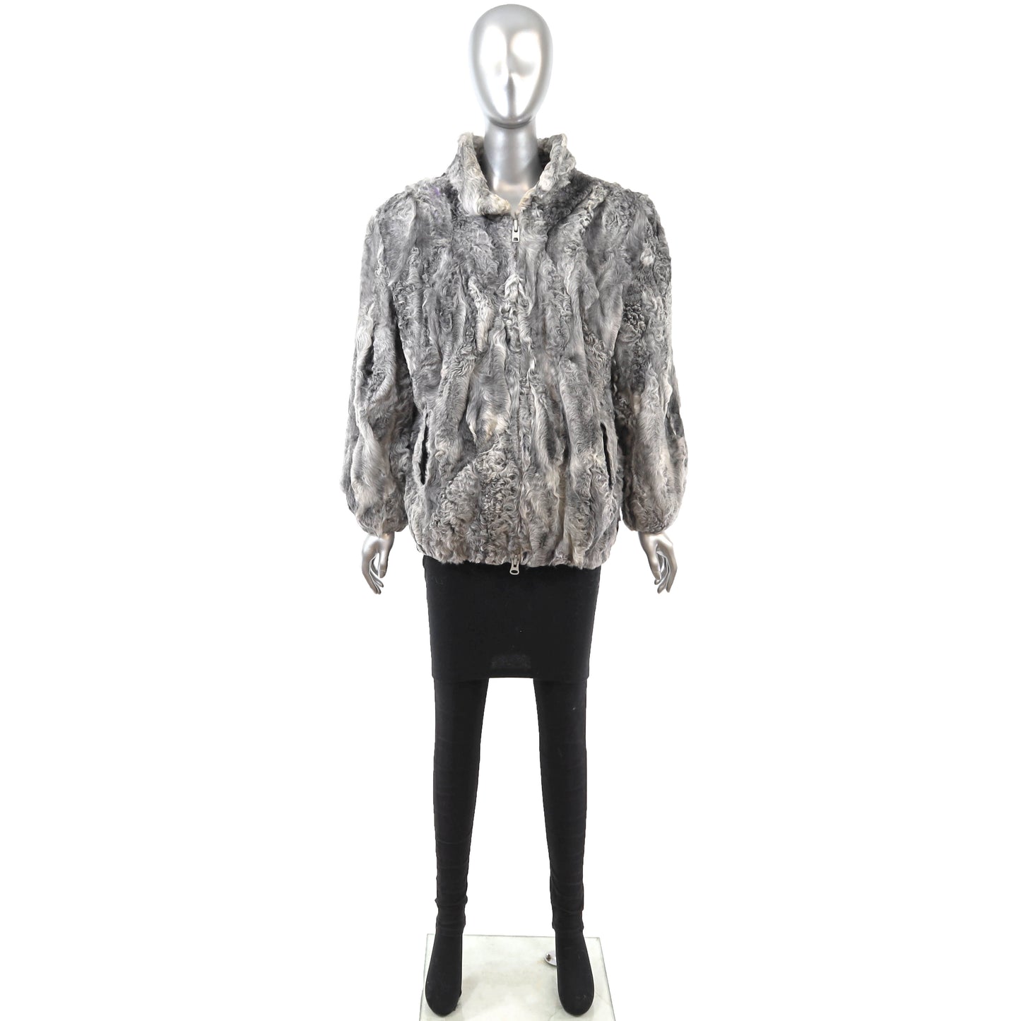 Grey Lamb Jacket- Size M
