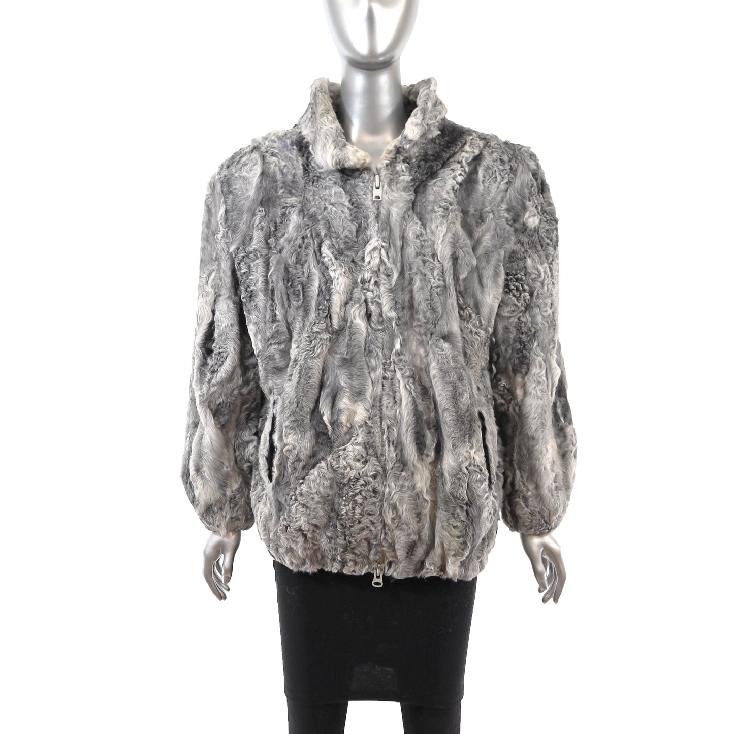 Grey Lamb Jacket- Size M