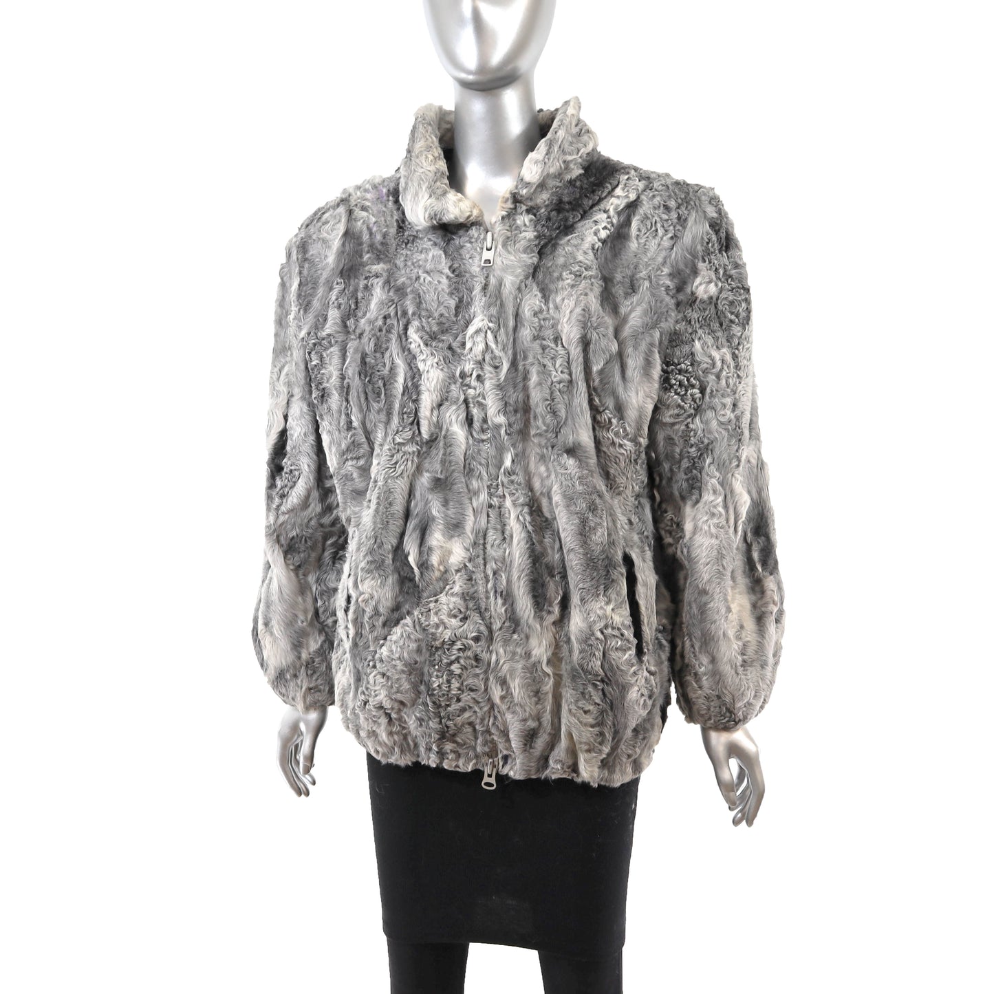 Grey Lamb Jacket- Size M