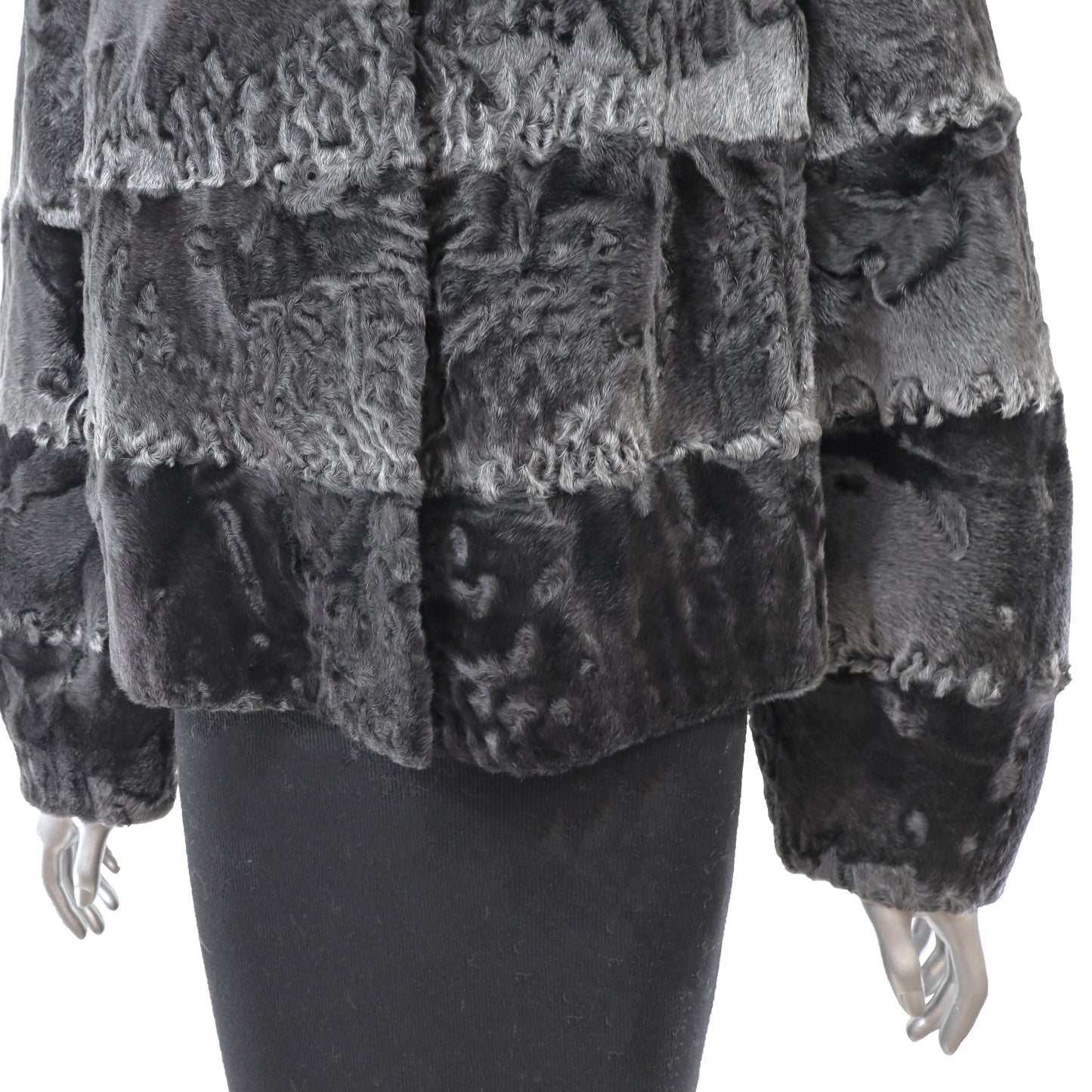 Giuliana Teso/ Neiman Marcus Grey Swakara Lamb Jacket- Size M