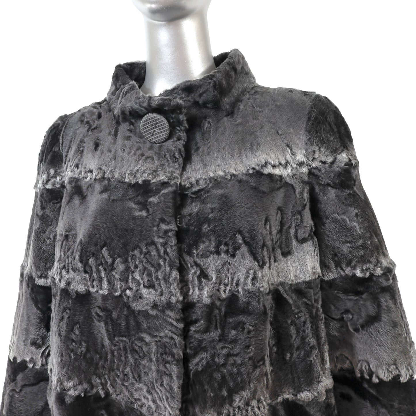Giuliana Teso/ Neiman Marcus Grey Swakara Lamb Jacket- Size M