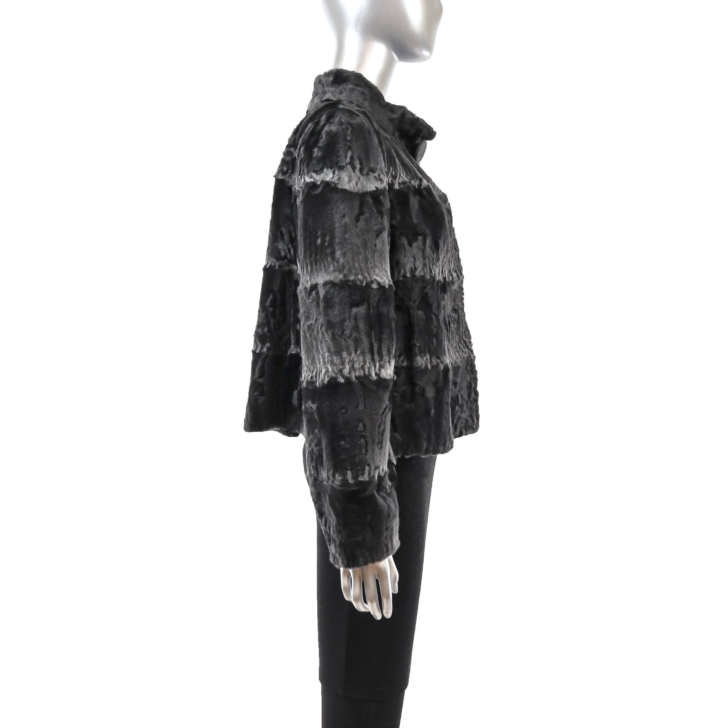 Giuliana Teso/ Neiman Marcus Grey Swakara Lamb Jacket- Size M