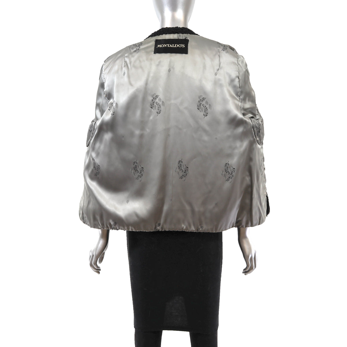 Black Persian Lamb Jacket- Size L
