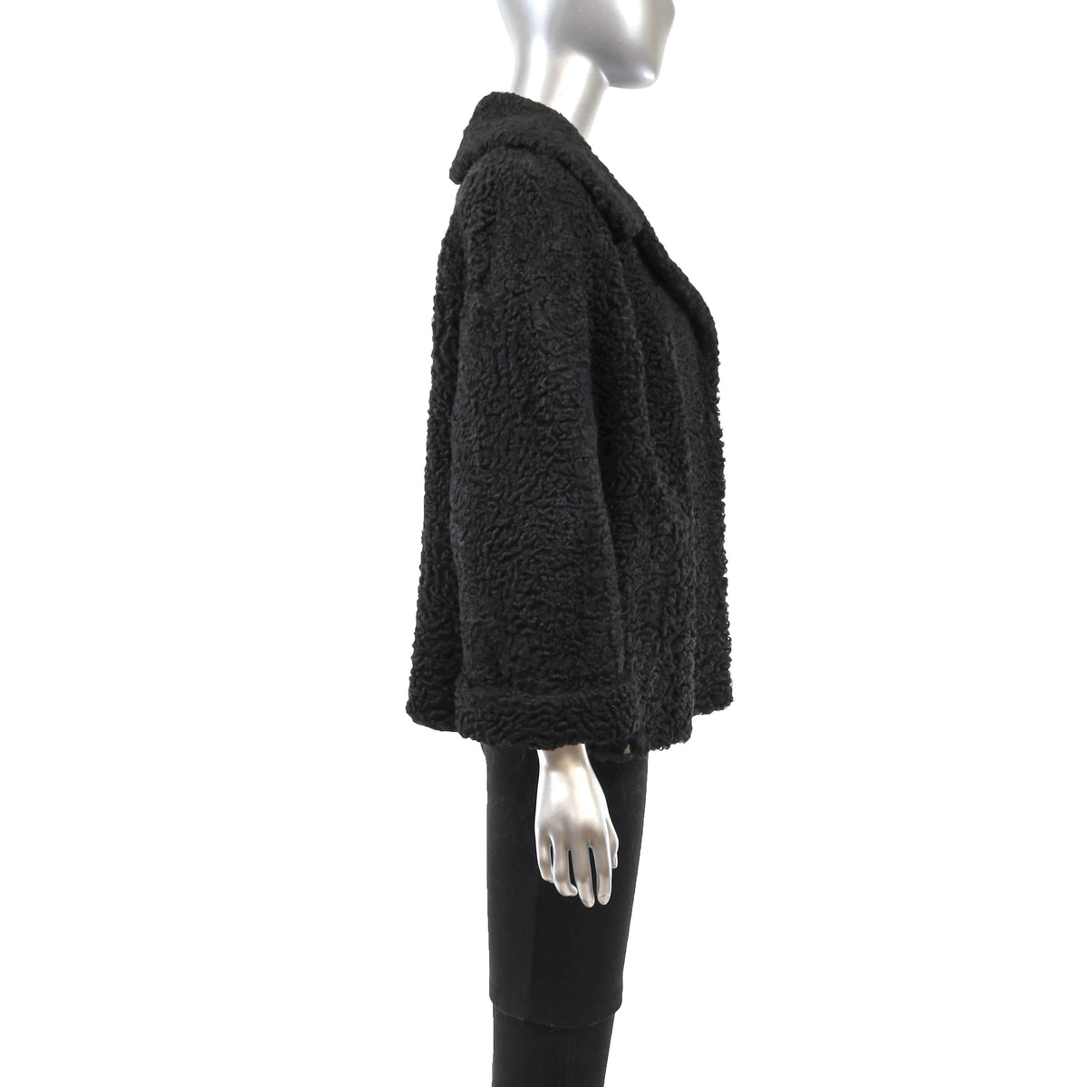 Black Persian Lamb Jacket- Size L