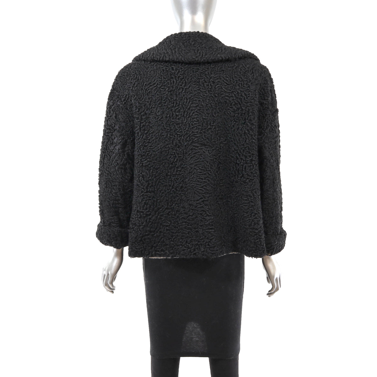 Black Persian Lamb Jacket- Size L