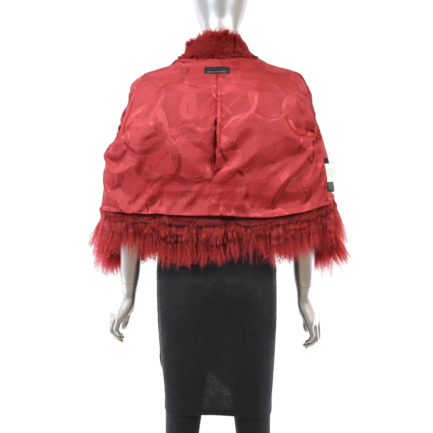 Red Tibetan Lamb Jacket- Size M