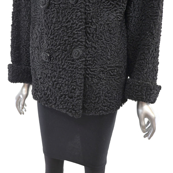 Persian Lamb Jacket with Mink Collar- Size M