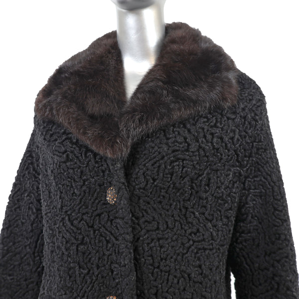 Persian Lamb Jacket with Squirrel Collar- Size S