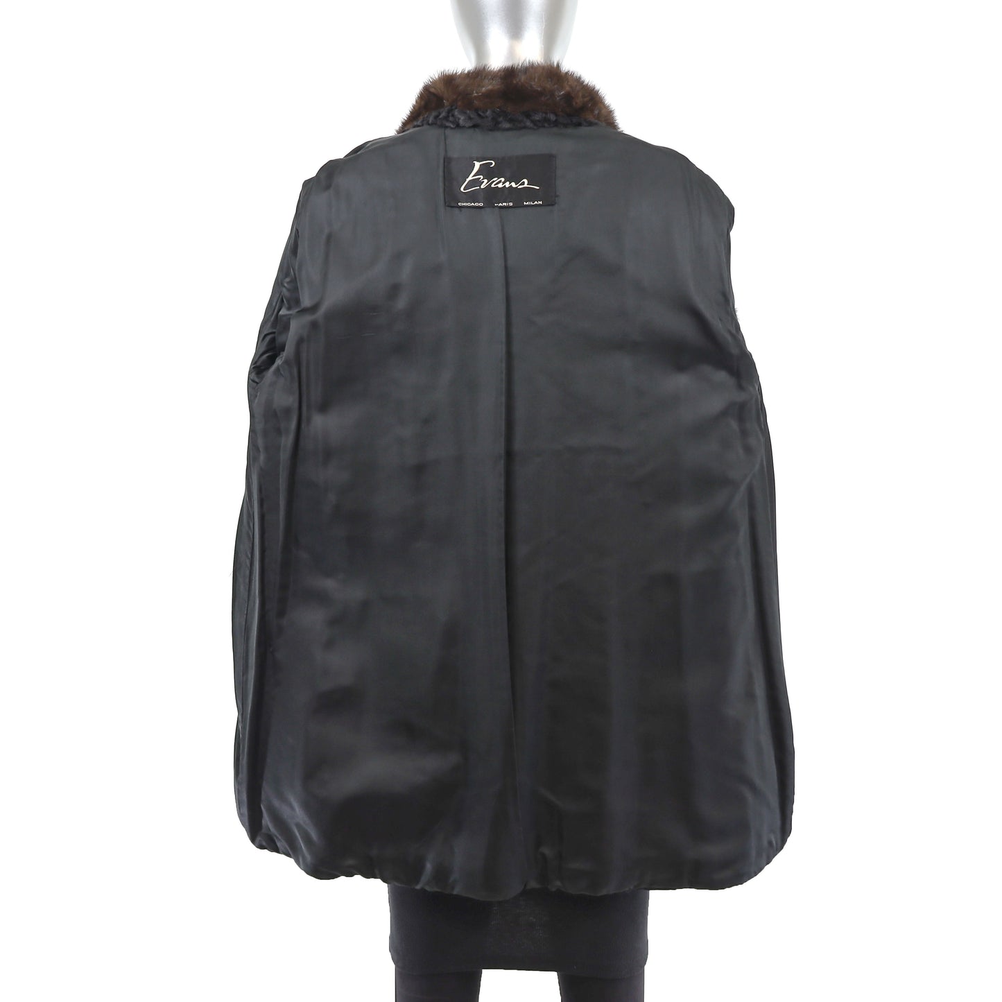 Persian Lamb Stroller with Mink Collar- Size L