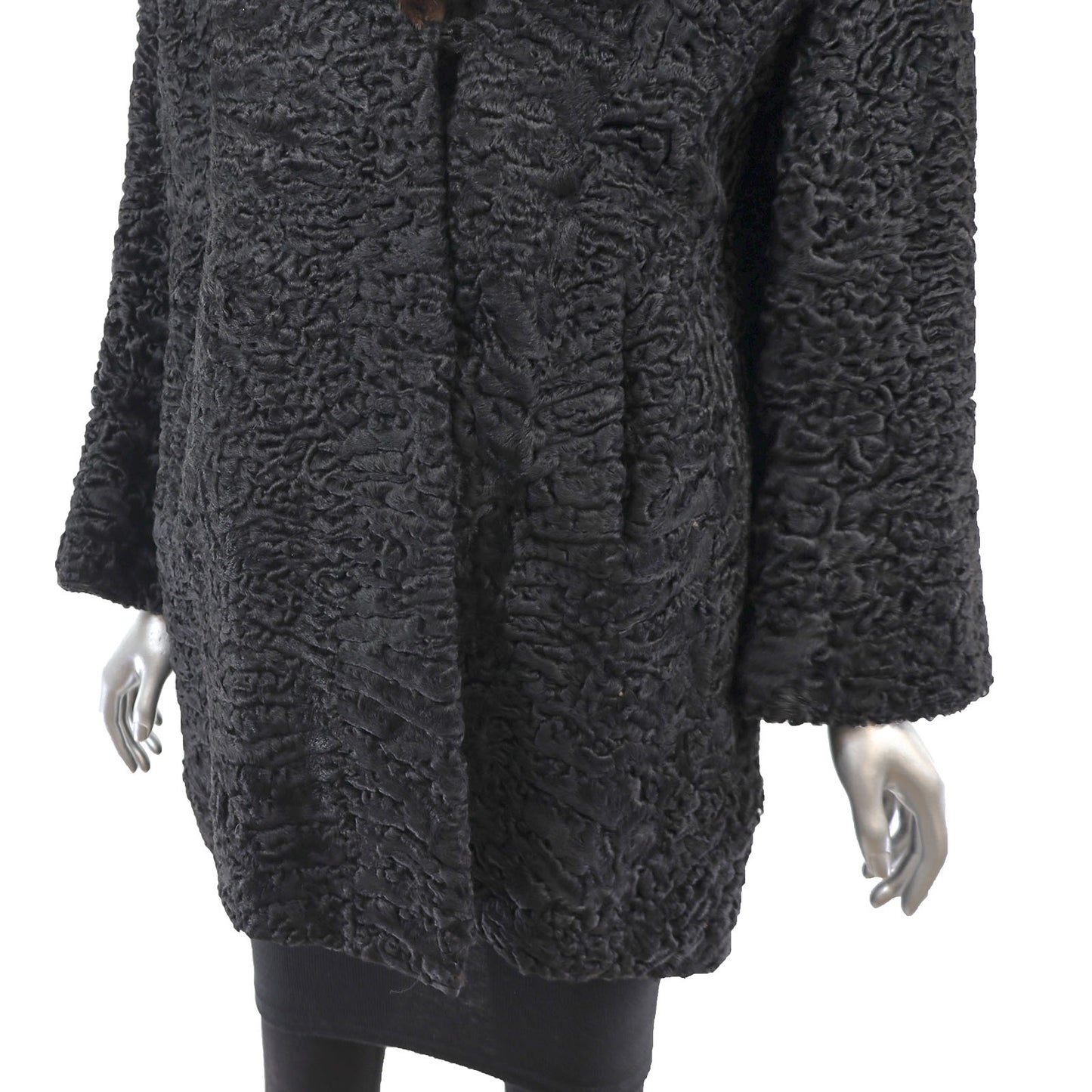 Persian Lamb Stroller with Mink Collar- Size L